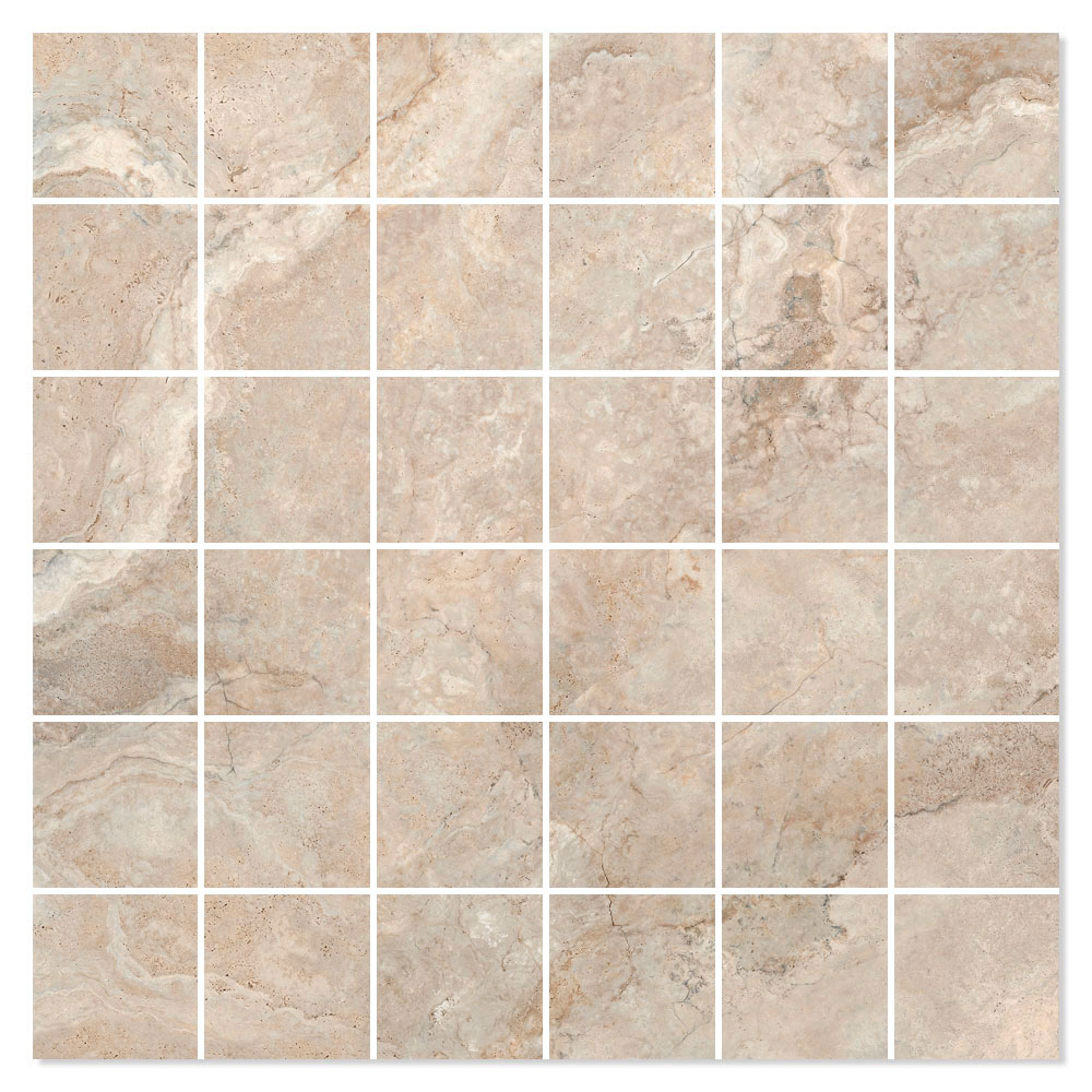 Mosaik Klinker Ardesie Beige Matt 30x30 (5x5) cm